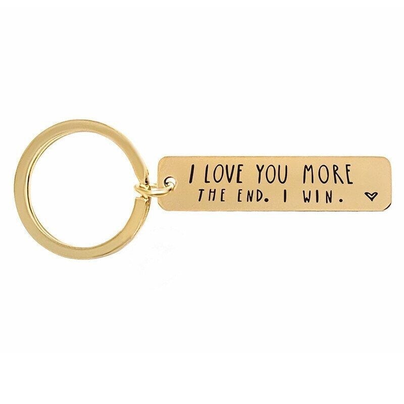 "I Love You More The End I Win"Funny Keychain-- A personalised Valentine's Day gift for him/her